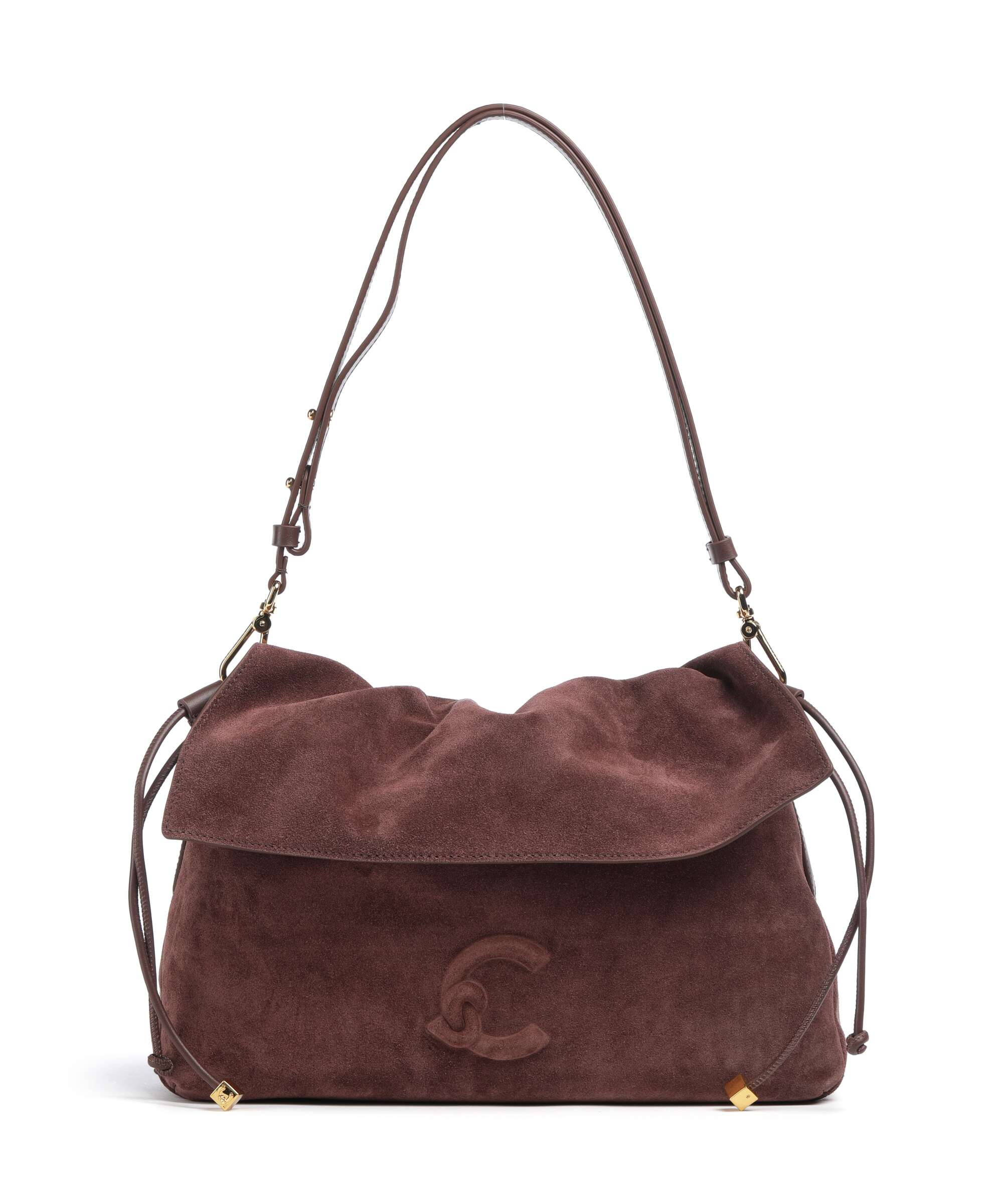 Coccinelle Lidia Suede Hobo bag berry