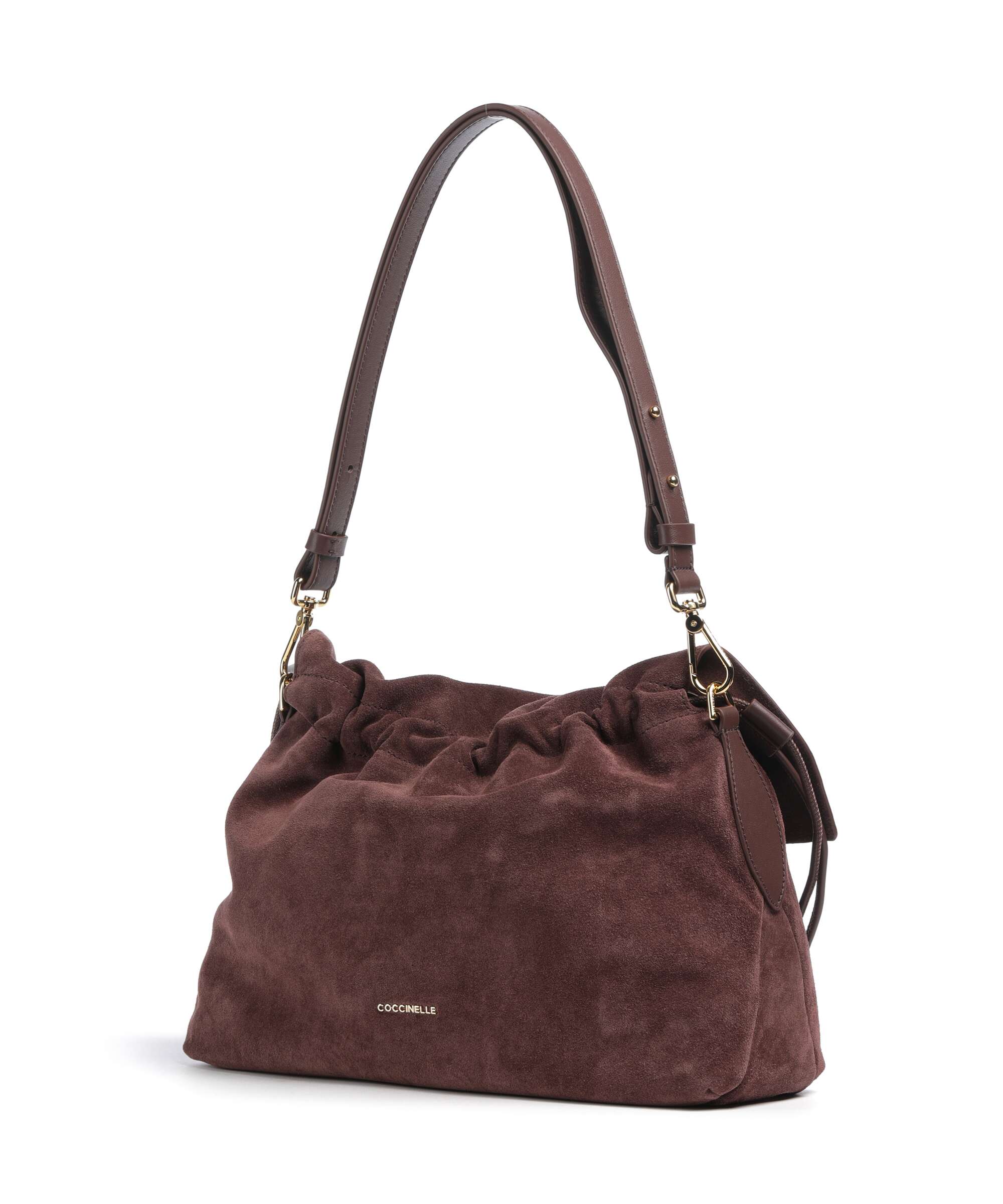 Coccinelle Lidia Suede Hobo bag berry