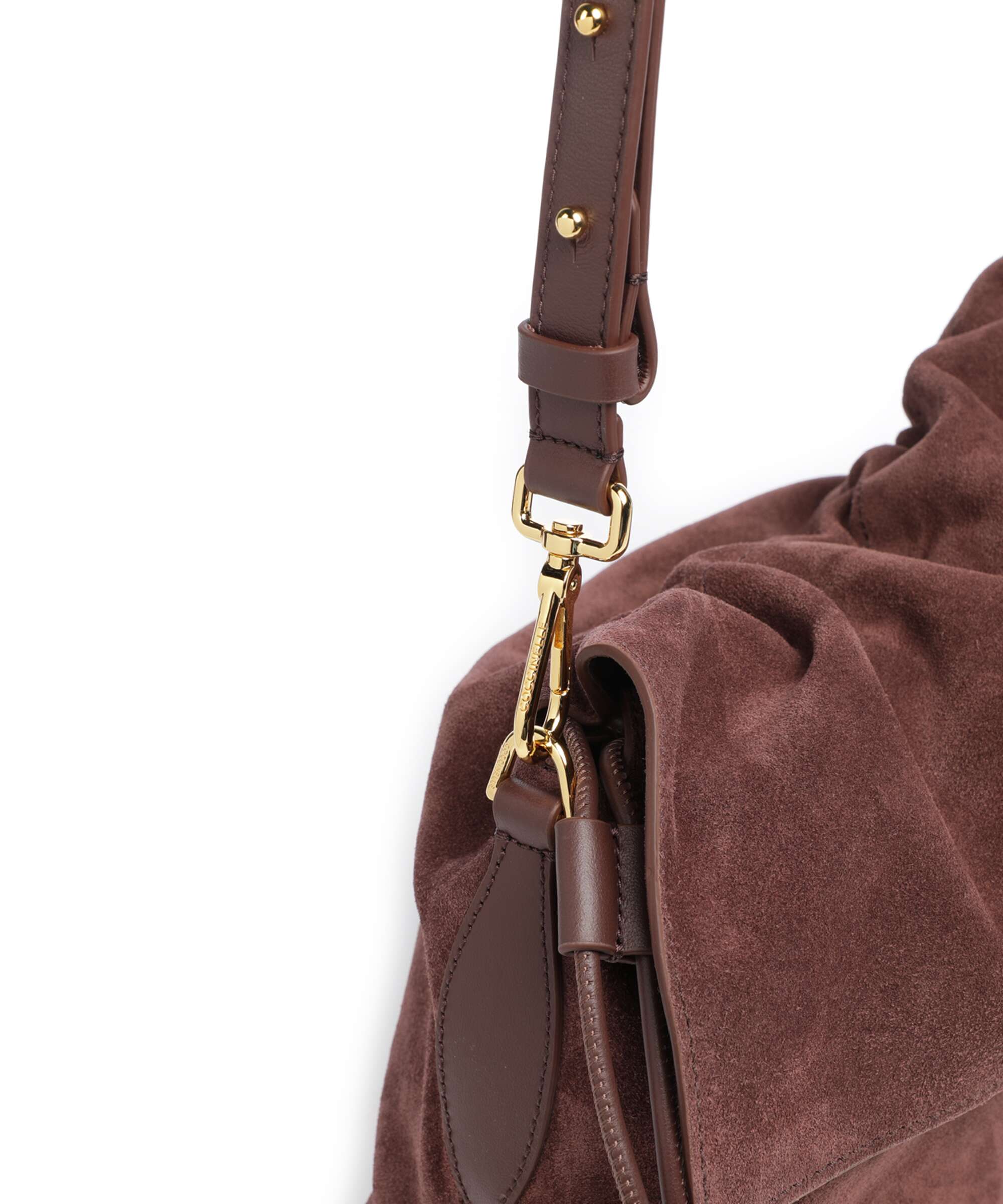 Coccinelle Lidia Suede Hobo bag berry