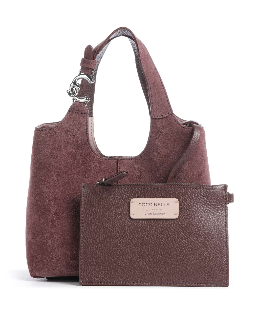 Coccinelle C-Easy Suede Handbag berry
