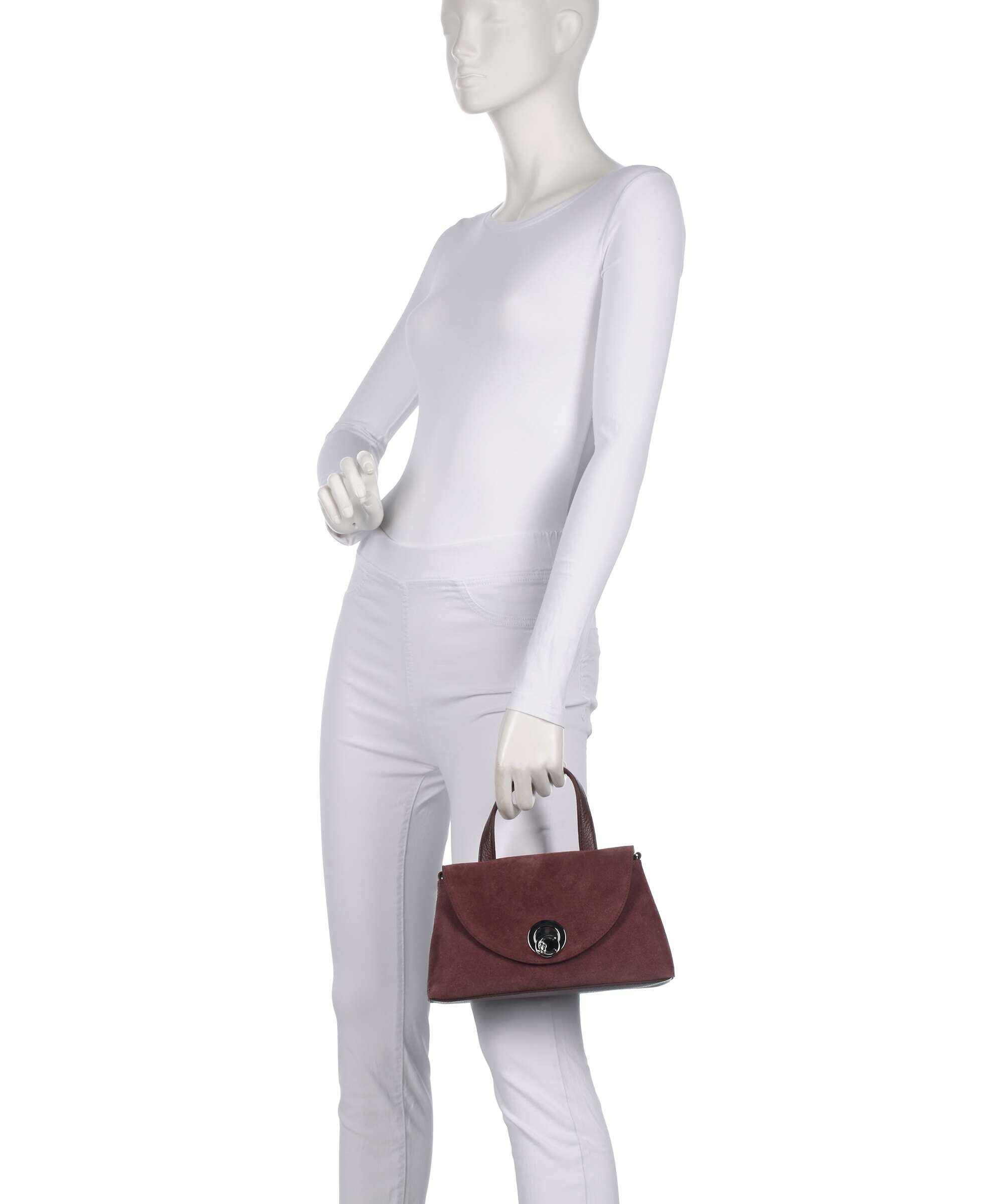 Coccinelle Nikla Suede Handbag berry