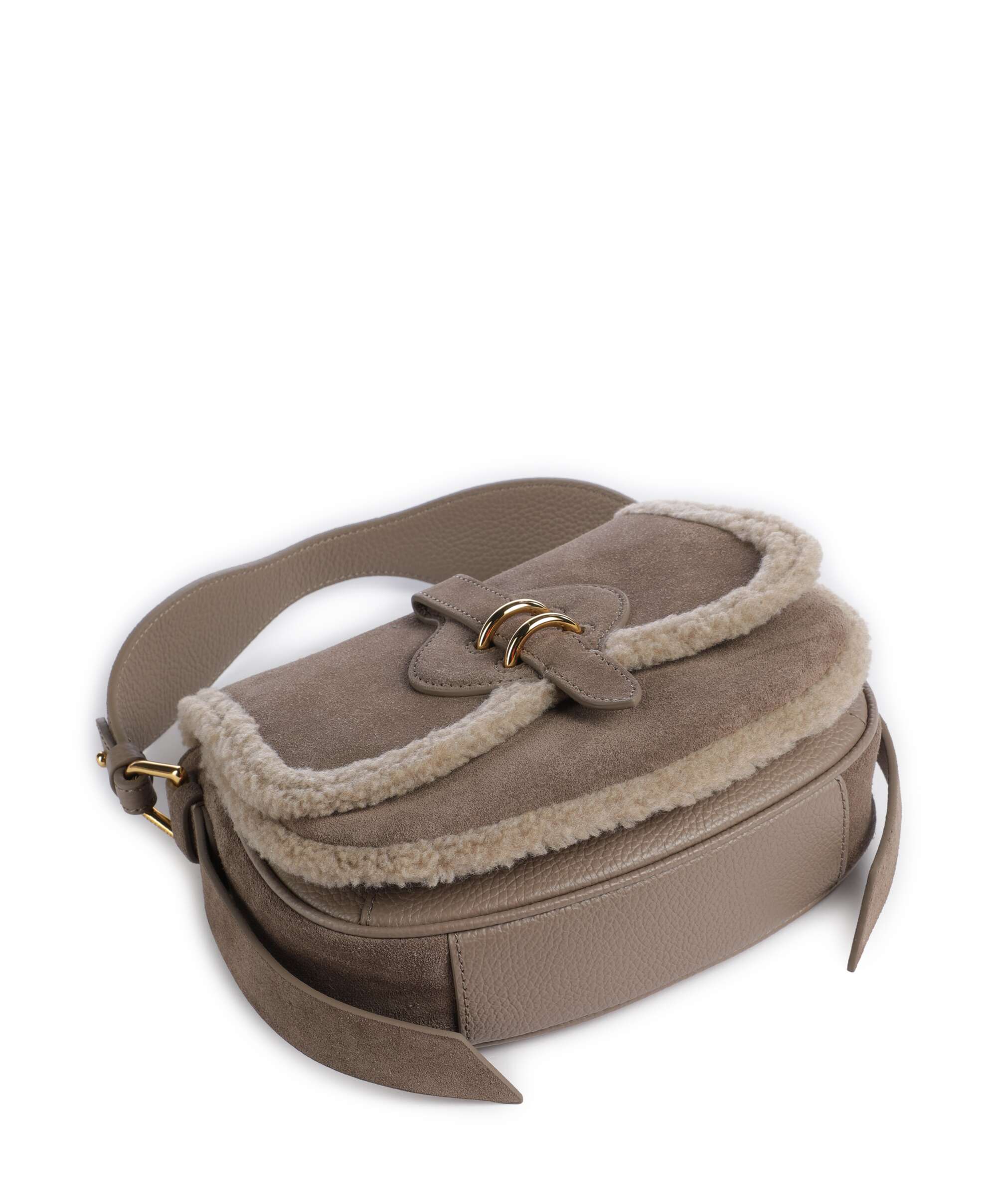 Coccinelle Smash Suede Handbag warm taupe