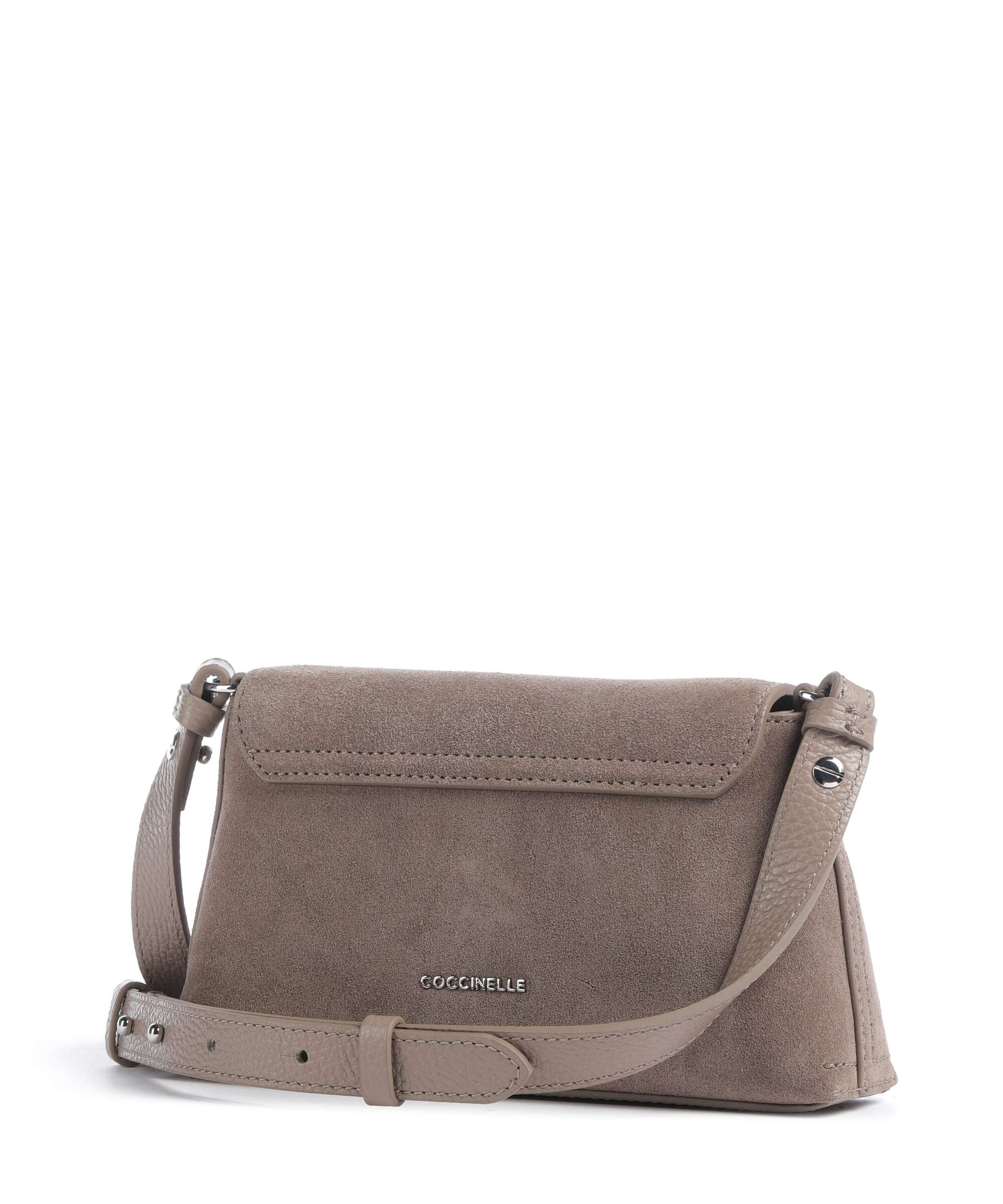 Coccinelle Nikla Suede Crossbody bag warm taupe