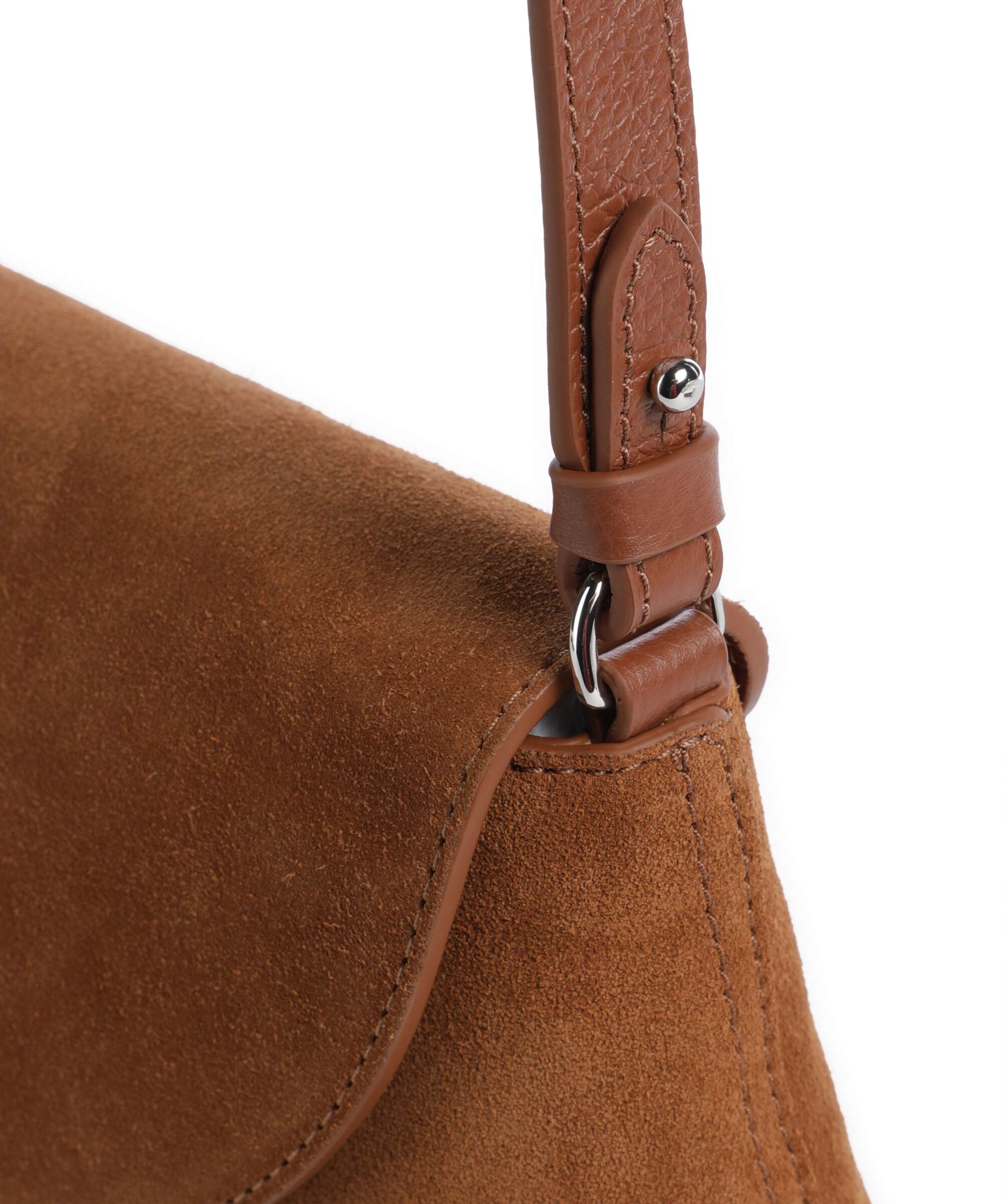 Coccinelle Nikla Suede Crossbody bag cognac