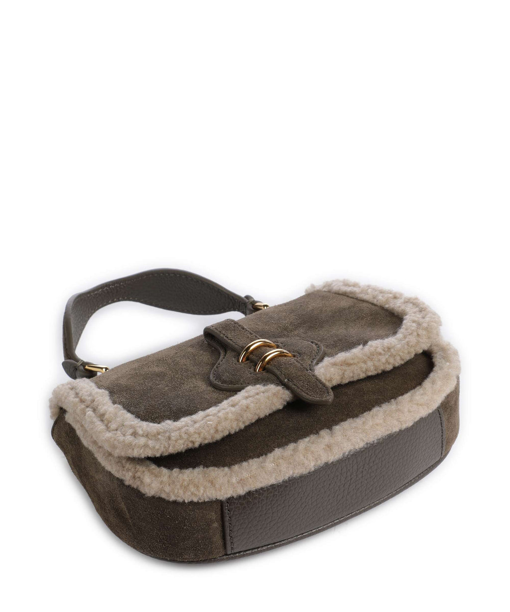 Coccinelle Mavery Suede Eco Crossbody bag fango/warm taupe