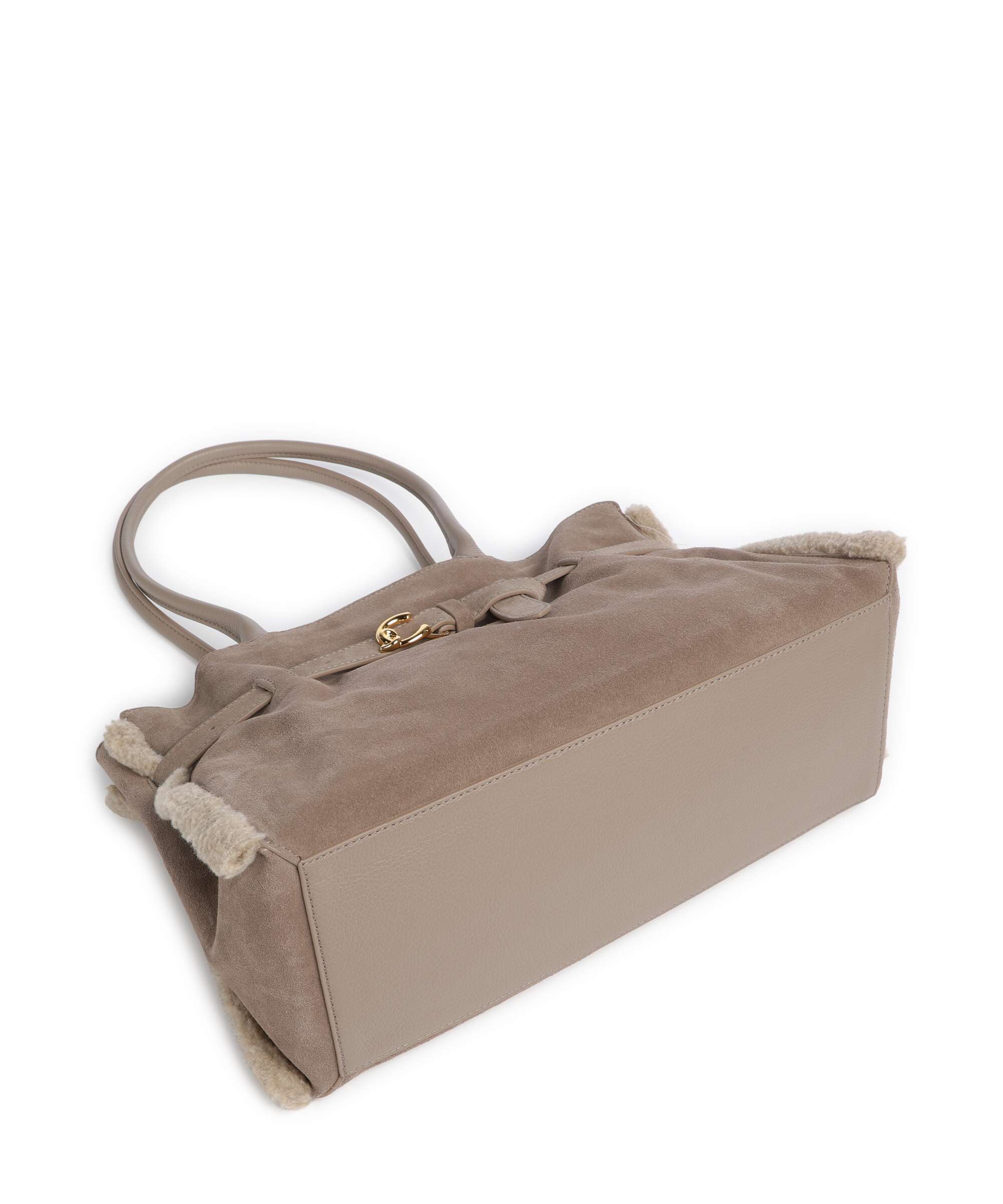 Coccinelle Sabine Soft Suede Tote bag warm taupe