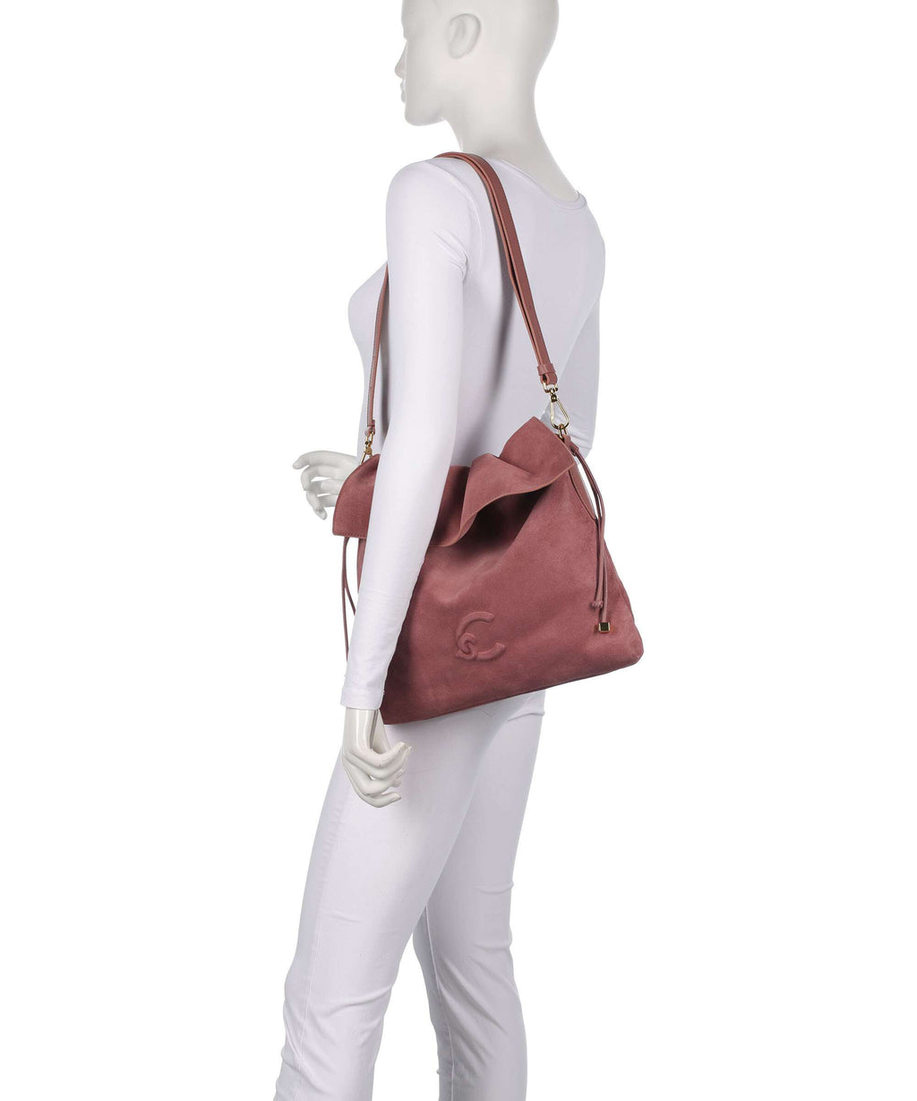 Coccinelle Lidia Suede Hobo bag winter rose