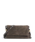 Coccinelle Thess Suede Crossbody bag fango