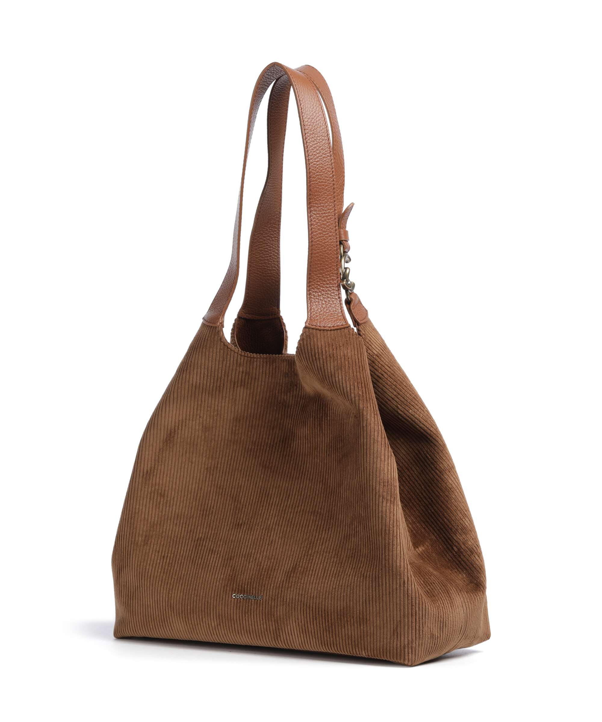 Coccinelle C-Easy Corduroy Tote bag cognac