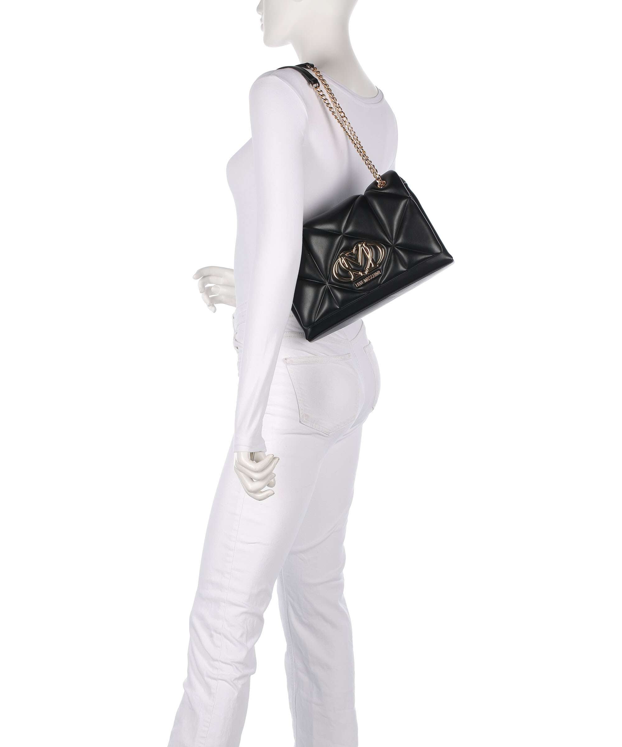 Love Moschino Embossed Q Shoulder bag black