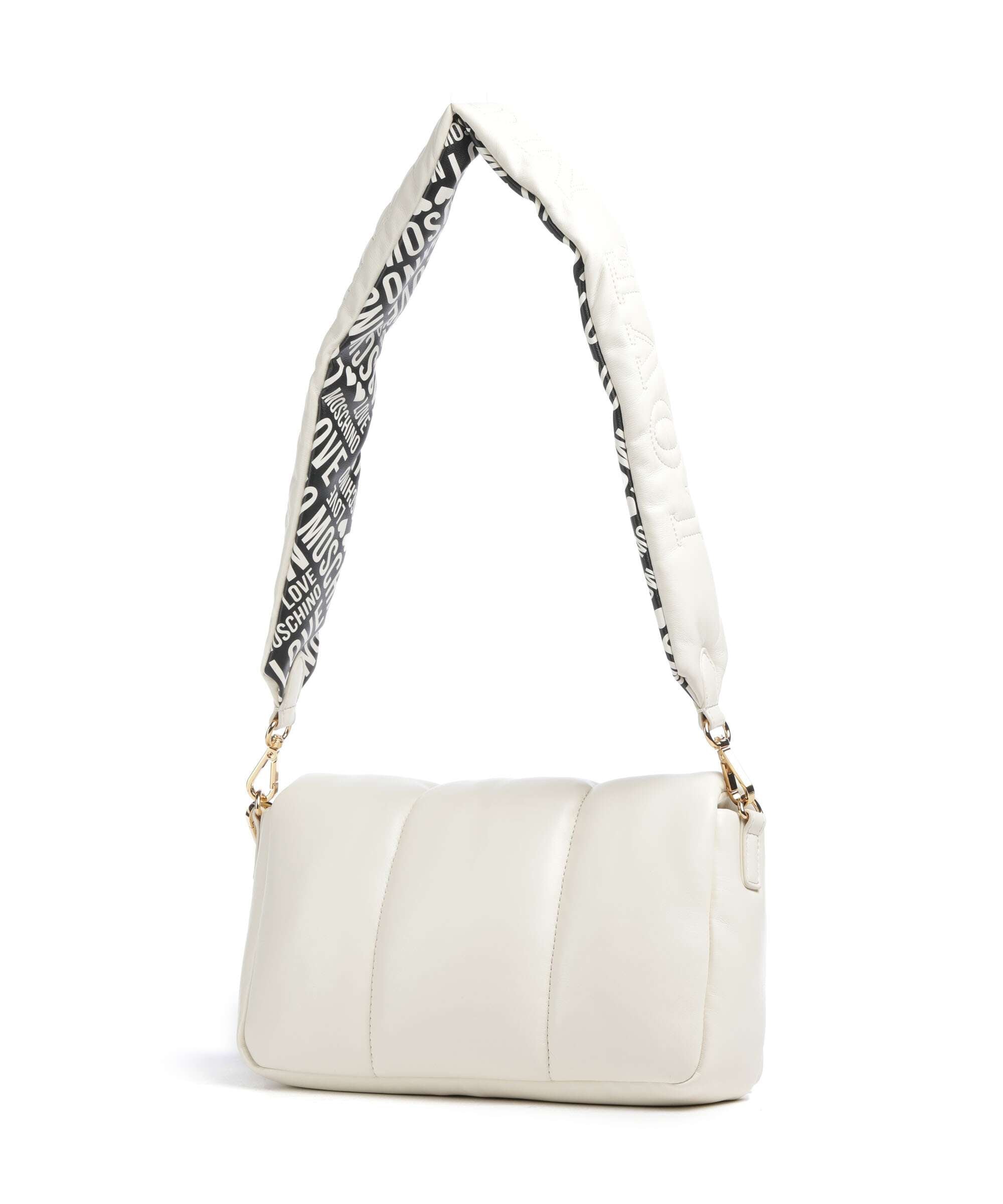 Love Moschino Puffy Shoulder bag ivory/black