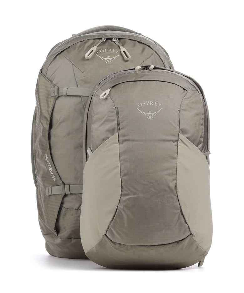 osprey reiserucksack Osprey Fairview 55 Reiserucksack recyceltes Polyester sawdust/olive tan