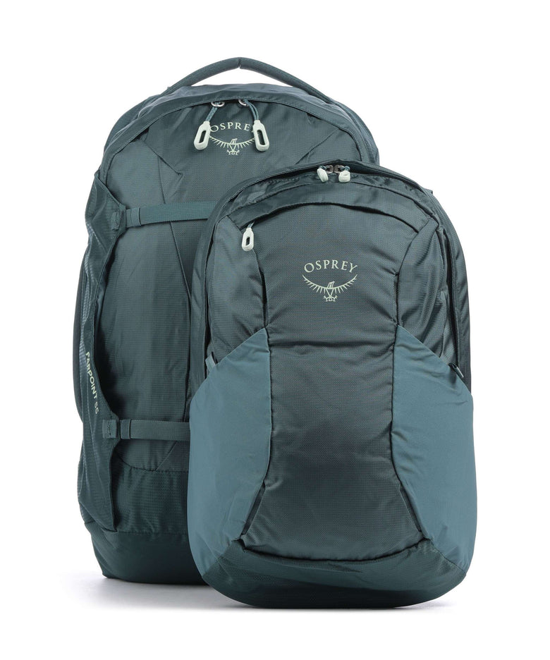 reiserucksack 55 liter Osprey Farpoint 55 Reiserucksack recyceltes Nylon black