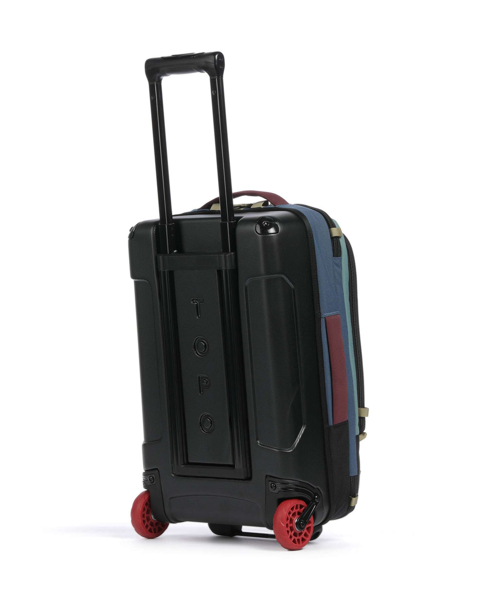 Topo Designs Global Backpack with wheels dark denim/burgundy
