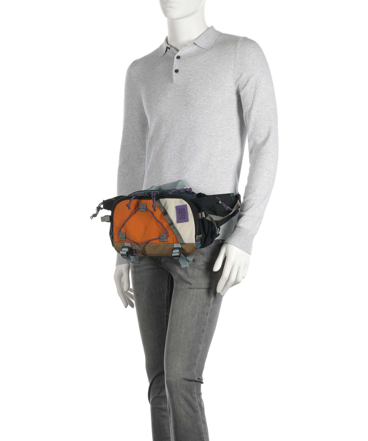 Topo Designs Mountain Hydro Belt bag stone blue/bone white