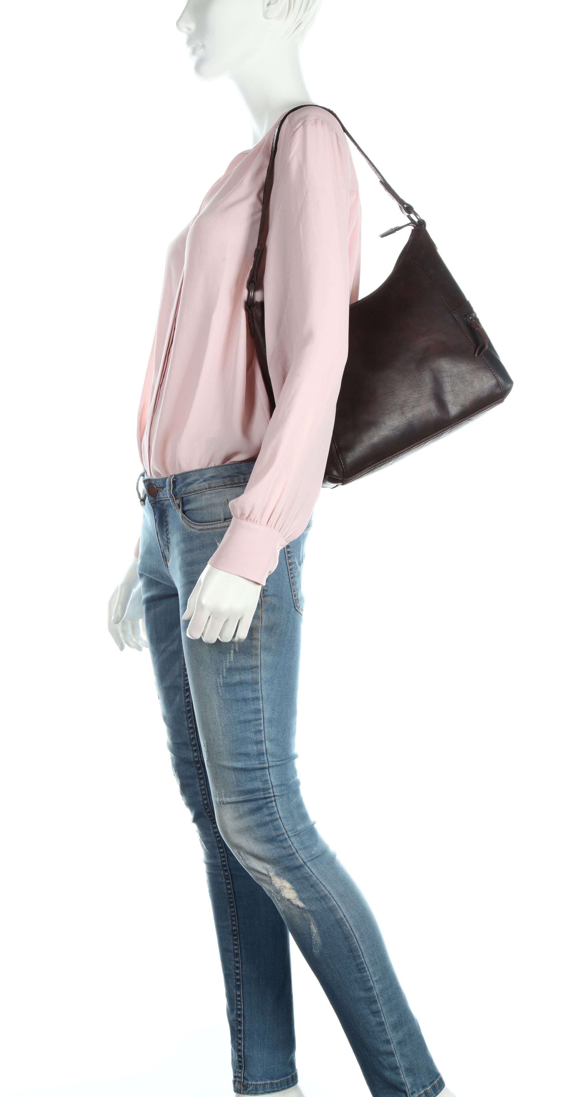 Spikes & Sparrow Bronco Toronto Hobo bag dark brown