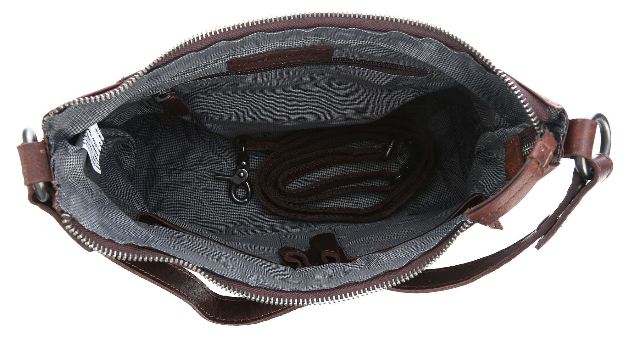 Spikes & Sparrow Bronco Toronto Hobo bag dark brown