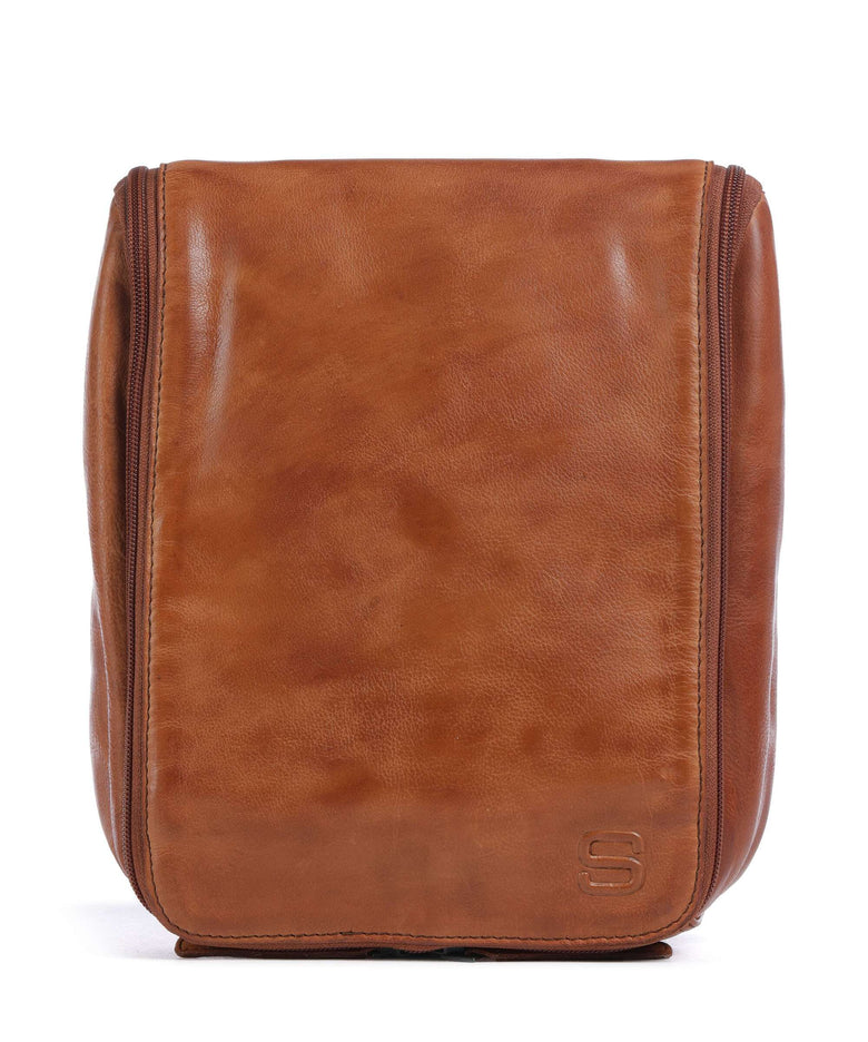 Spikes & Sparrow Apache Midian Toiletry bag brandy