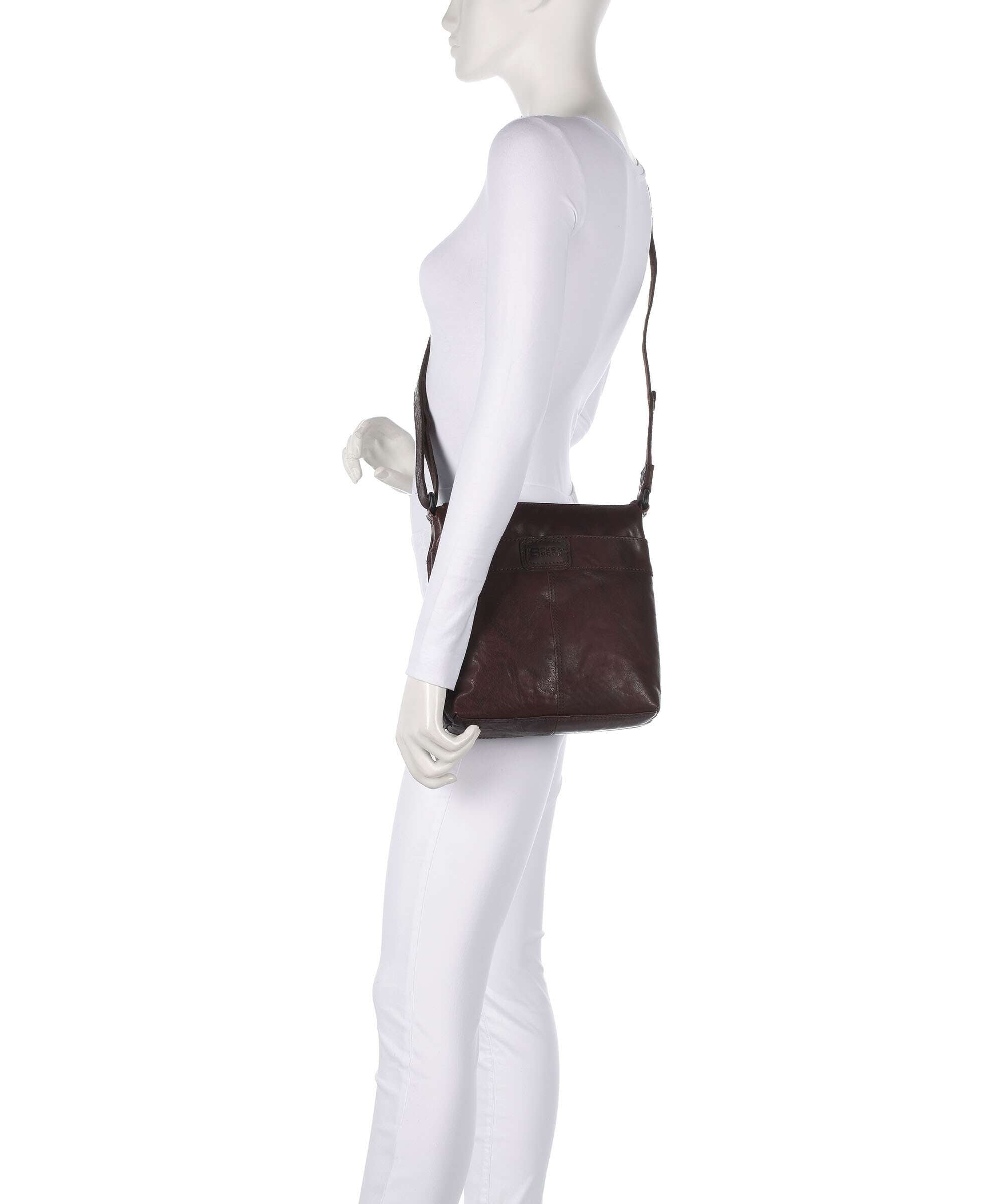 Spikes & Sparrow Bronco Deborah Crossbody bag dunkelbraun