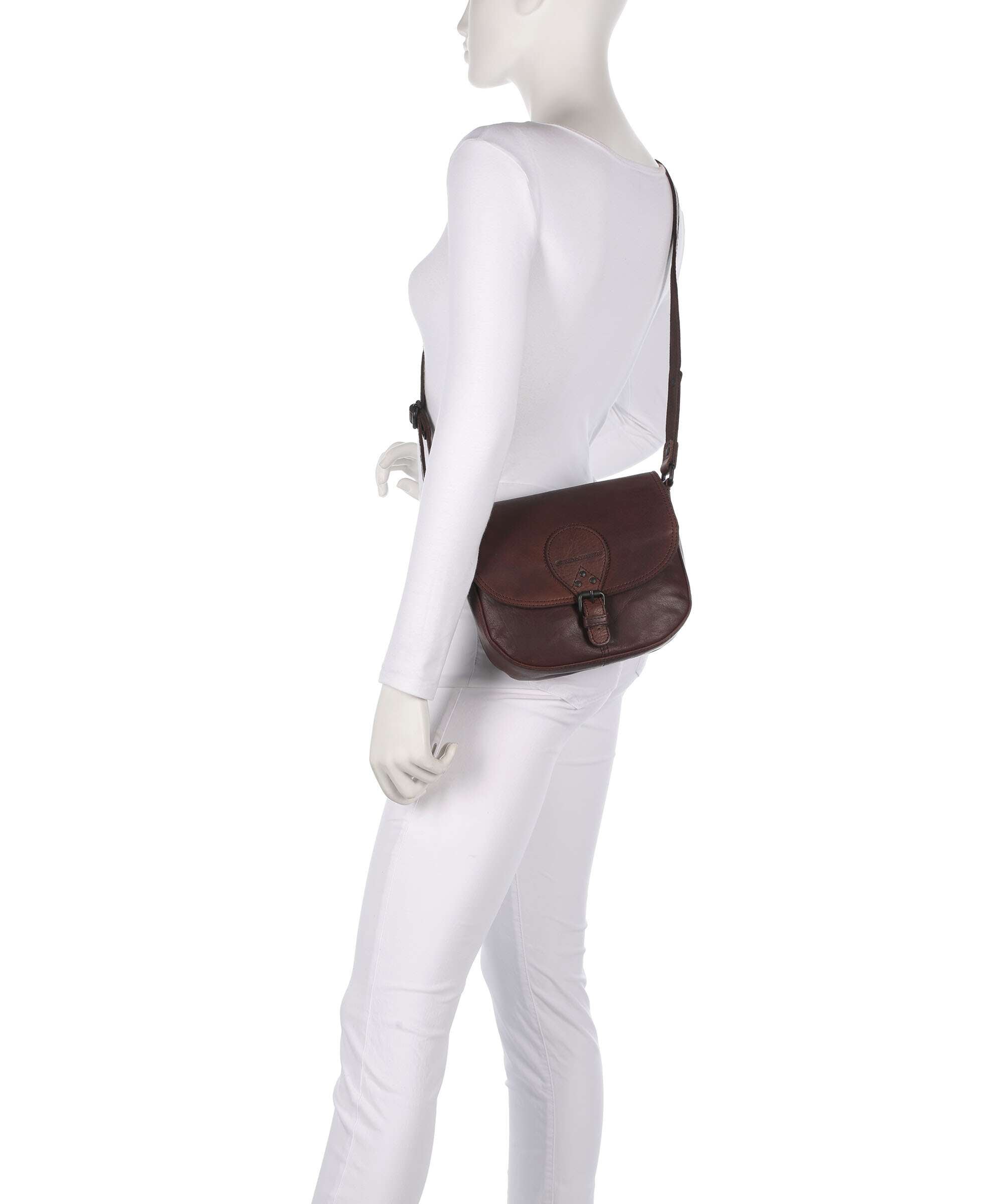 Spikes & Sparrow Bronco Nicolina Crossbody bag dark brown