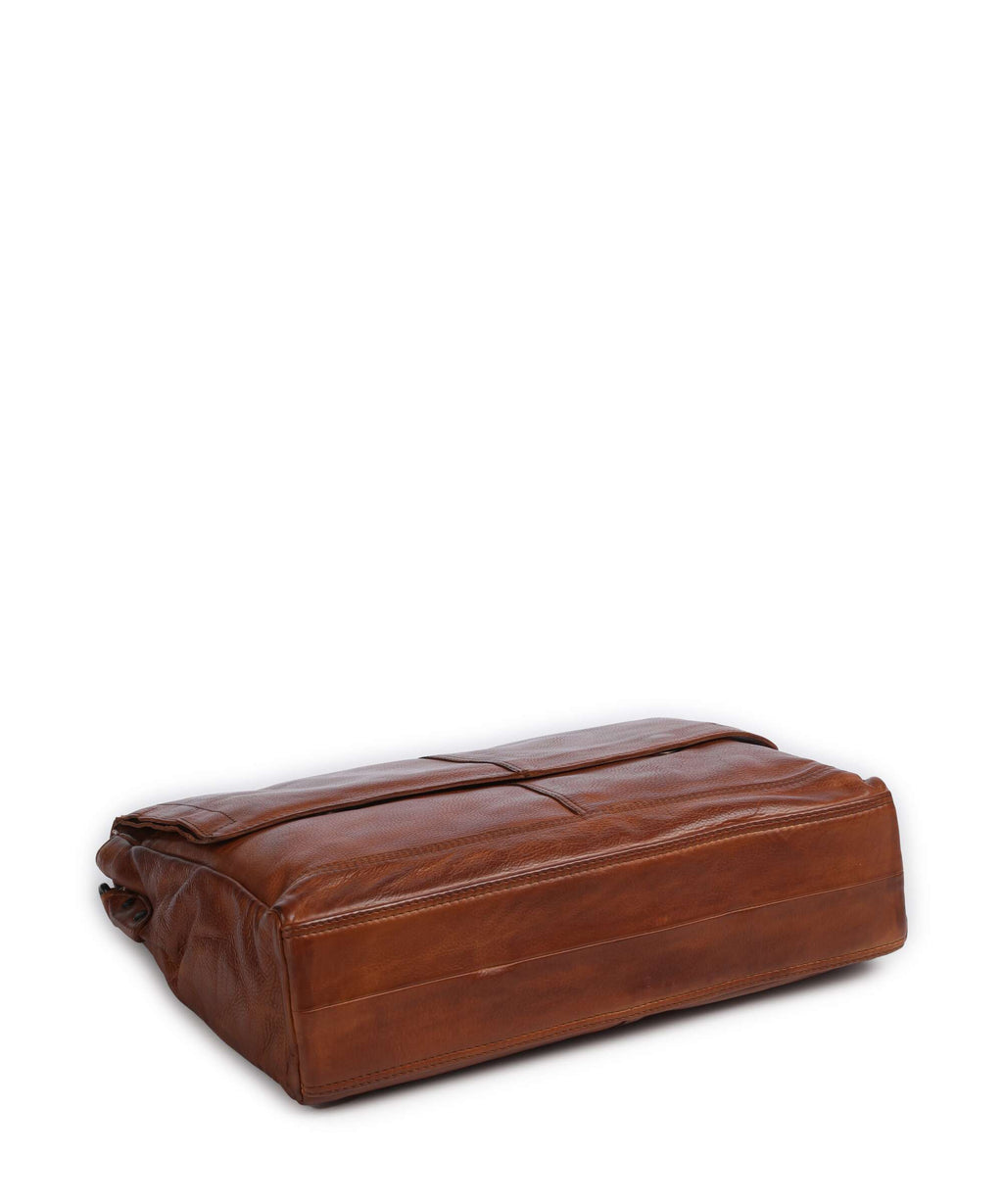 Spikes & Sparrow Apache Benzo Briefcase brandy