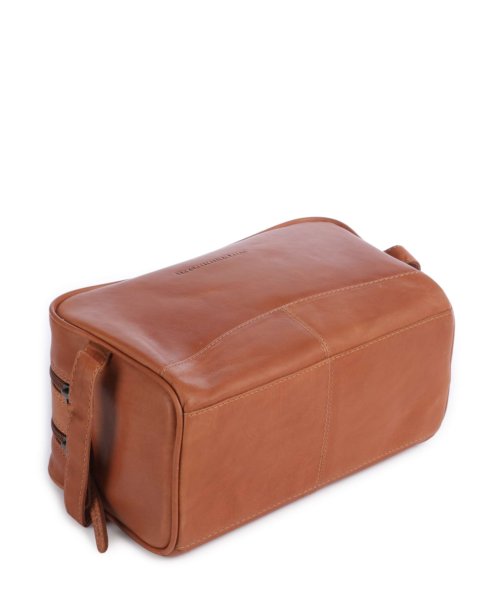 The Chesterfield Brand Wax Pull Up Cow Stacey Toiletry bag cognac