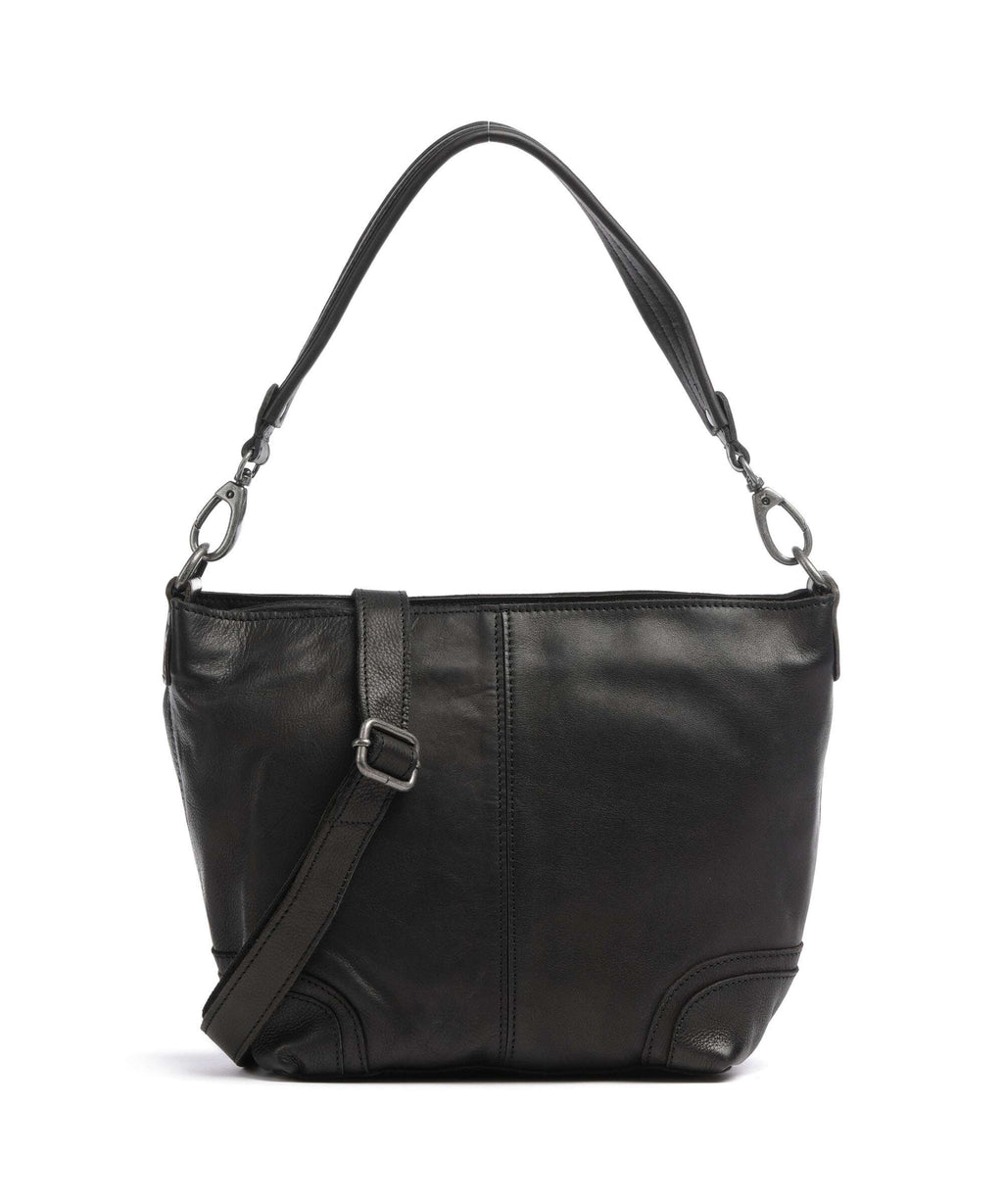 The Chesterfield Brand Washed Waxed Cow Lucy Shoulder bag black