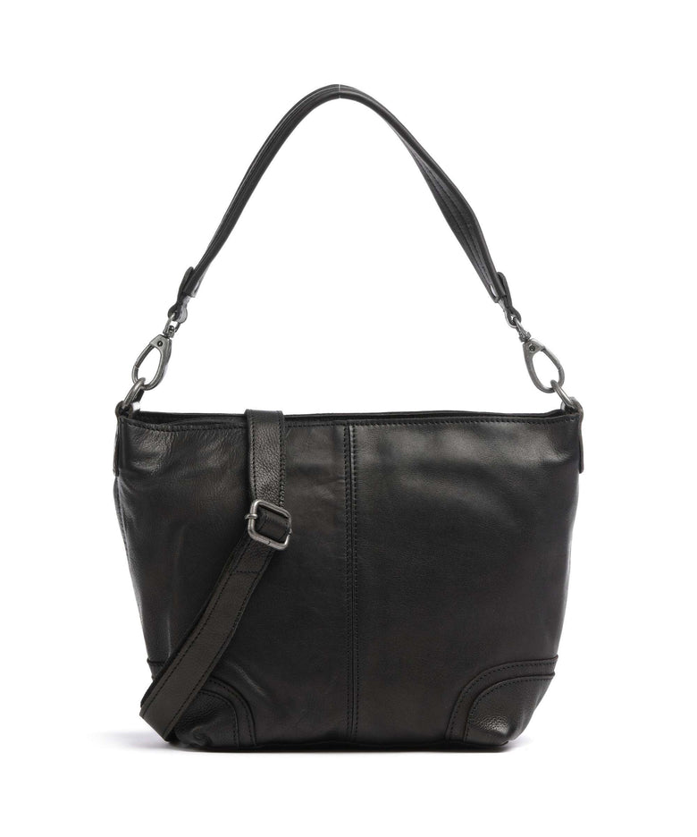 The Chesterfield Brand Washed Waxed Cow Lucy Shoulder bag black