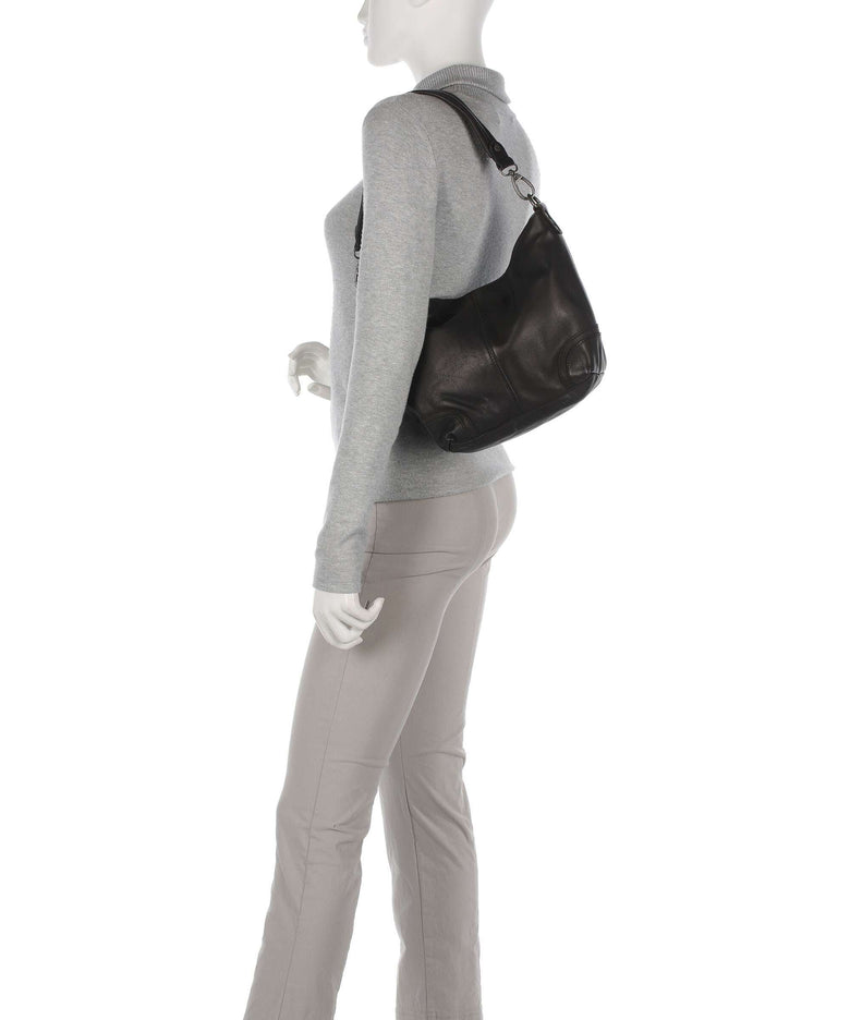 The Chesterfield Brand Washed Waxed Cow Lucy Shoulder bag black