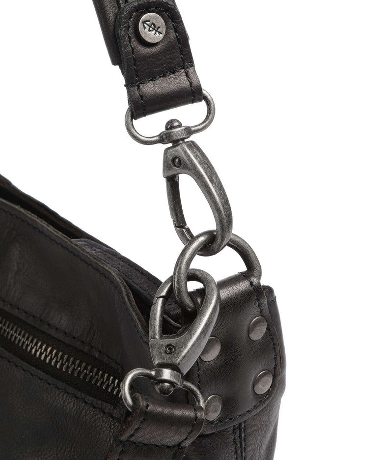 The Chesterfield Brand Washed Waxed Cow Lucy Shoulder bag black