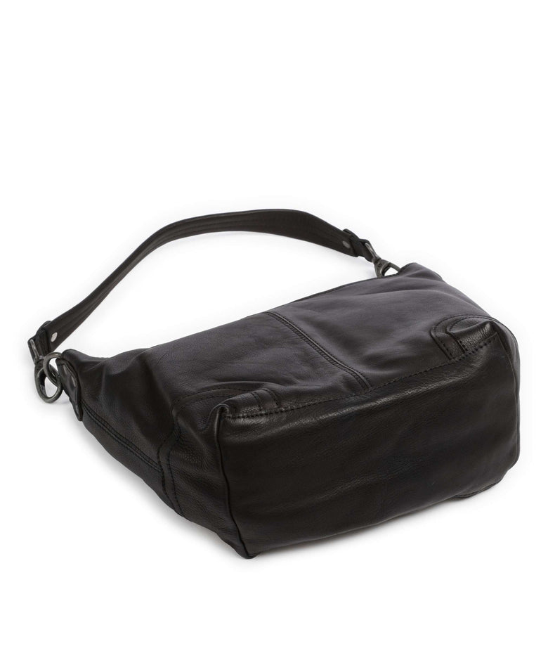 The Chesterfield Brand Washed Waxed Cow Lucy Shoulder bag black
