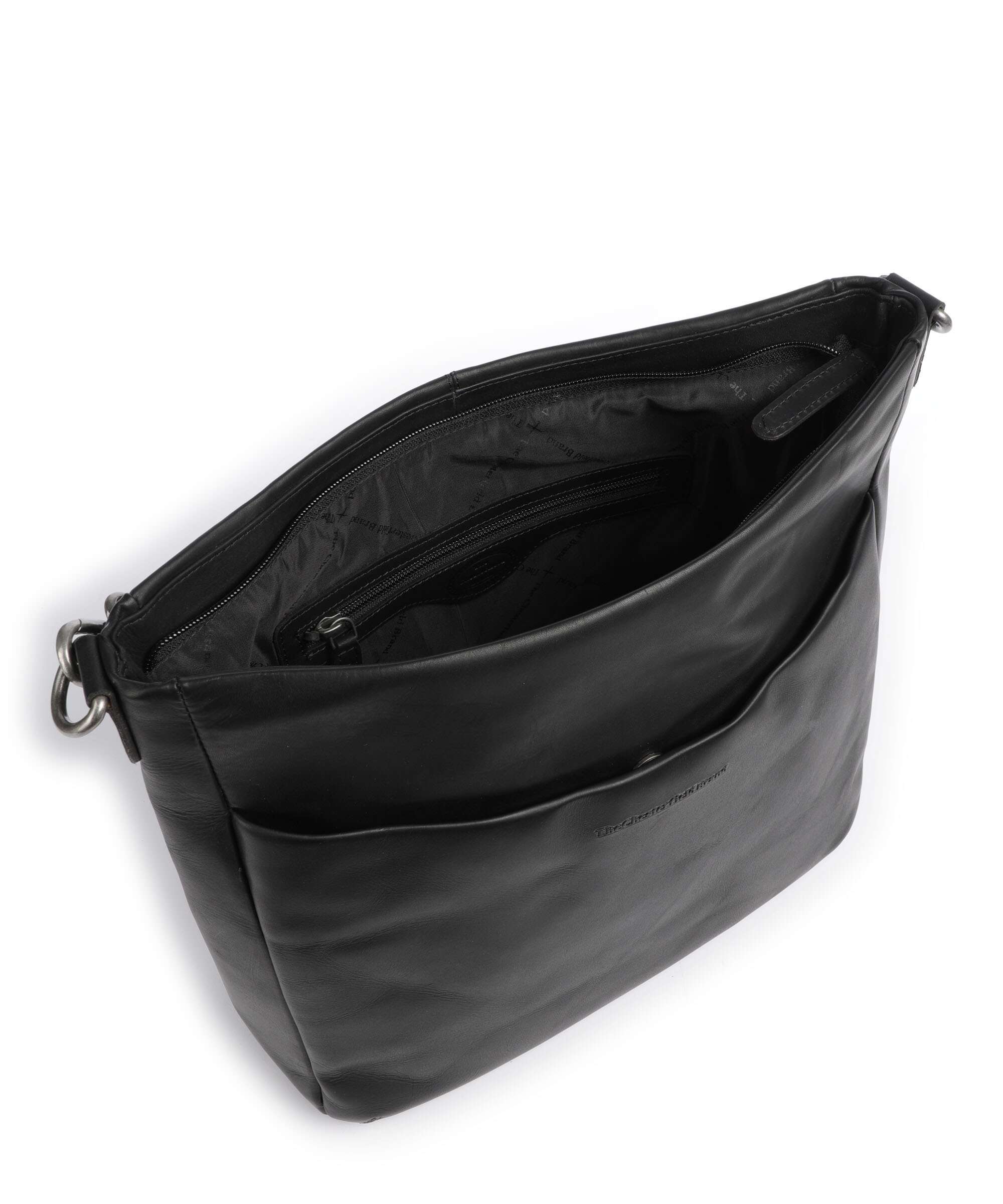 The Chesterfield Brand Cow Wax Pull Up Regina Hobo bag black