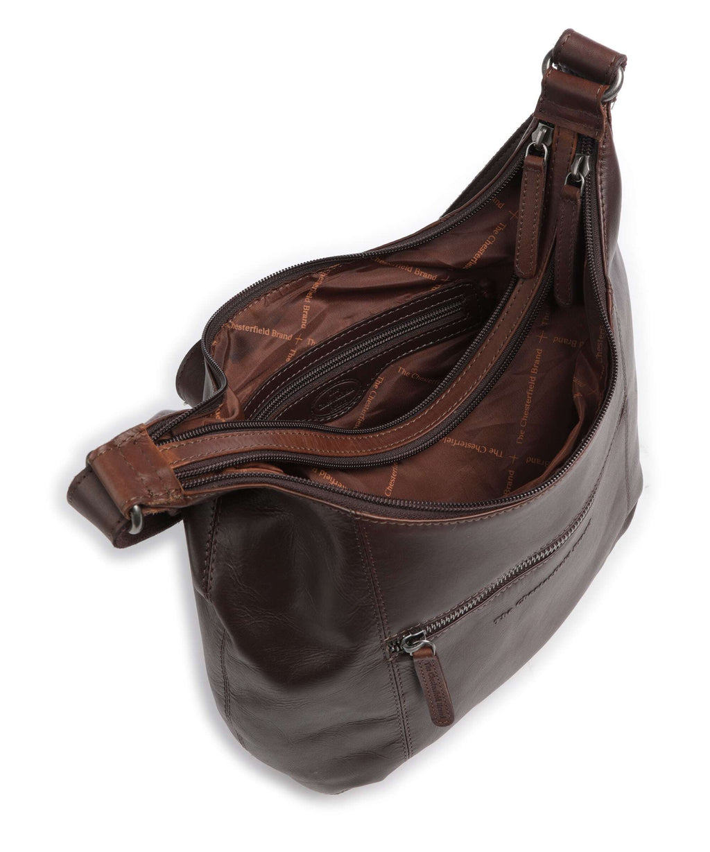 The Chesterfield Brand Cow Wax Pull Up Arlette Hobo bag brown