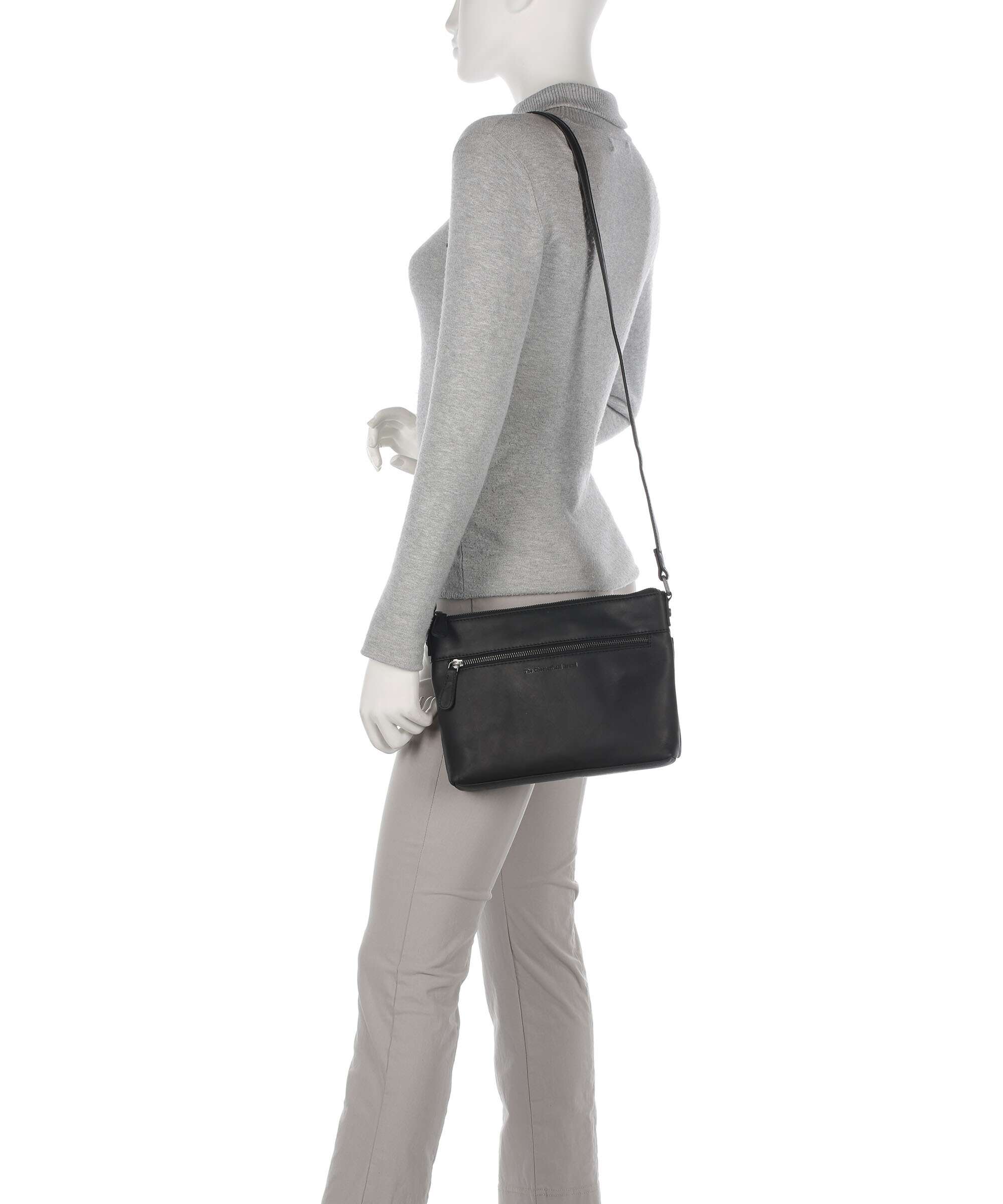 The Chesterfield Brand Durban Borsa A Tracolla Pelle Genuina - Black, 25x19x6 Cm