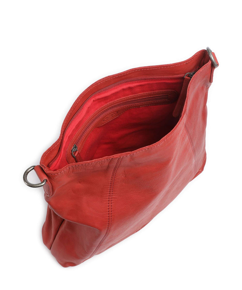 The Chesterfield Brand Washed Waxed Cow Sintra Hobo bag red