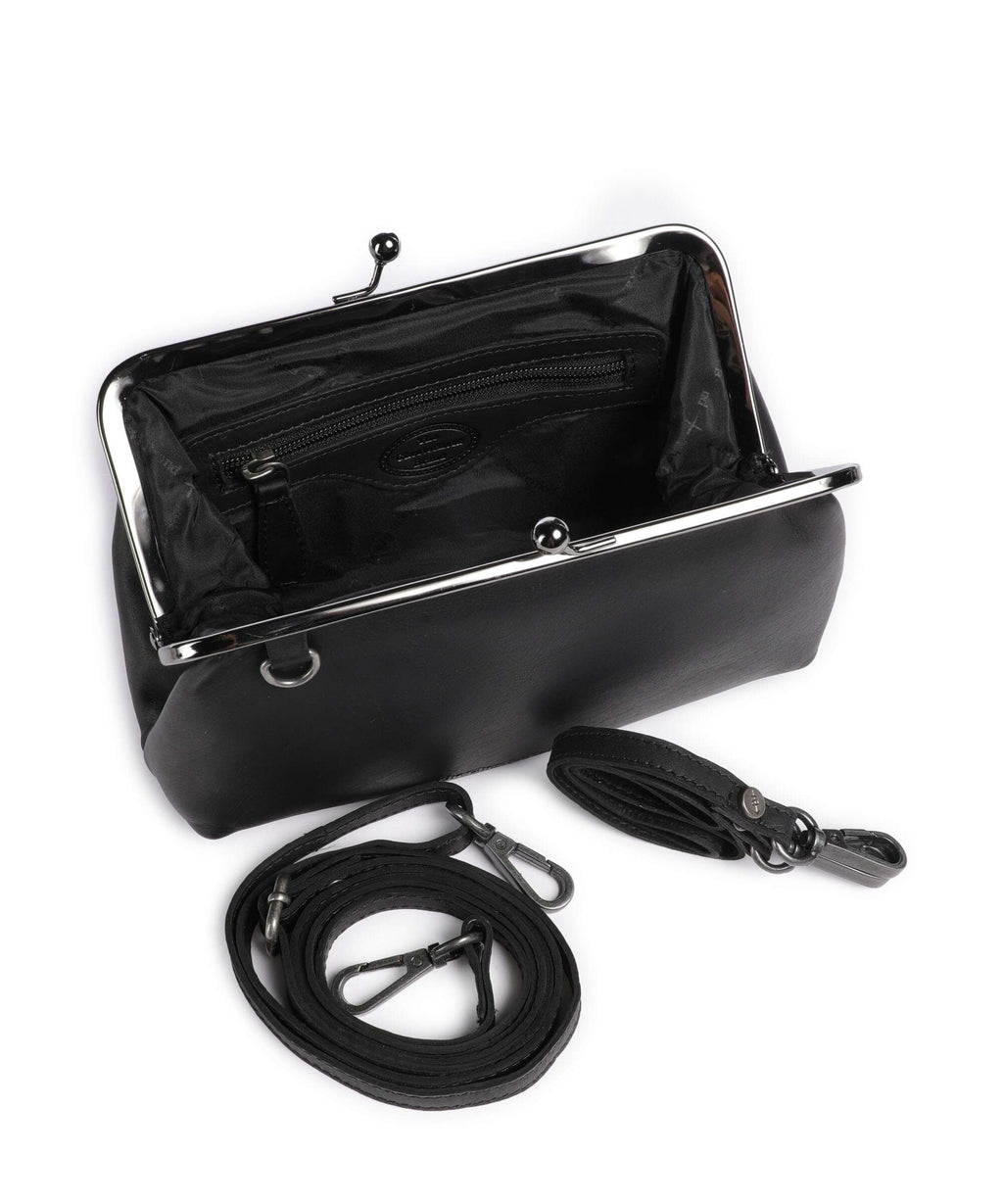 The Chesterfield Brand Cow Wax Pull Up Andrade Shoulder bag black