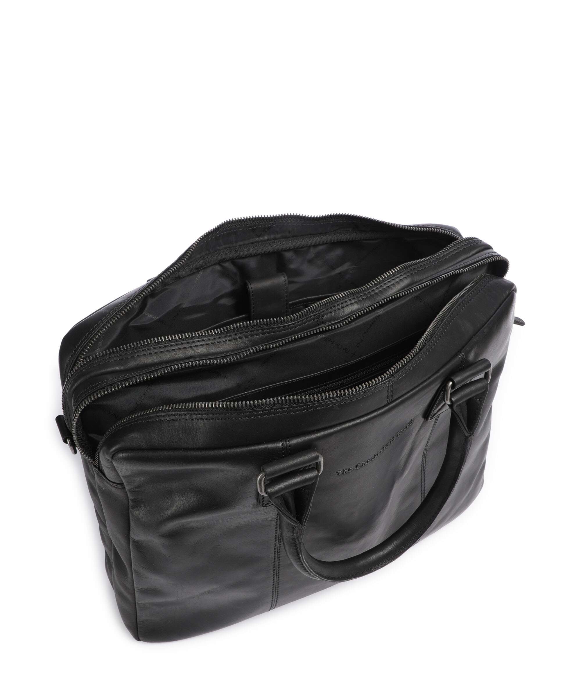 The Chesterfield Brand Cow Wax Pull Up Fabian Briefcase black
