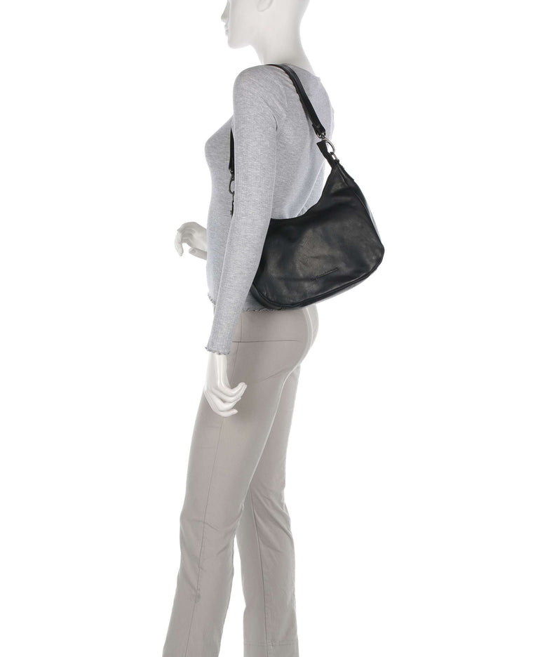 The Chesterfield Brand Cow Wax Pull Up Alexandria Shoulder bag black
