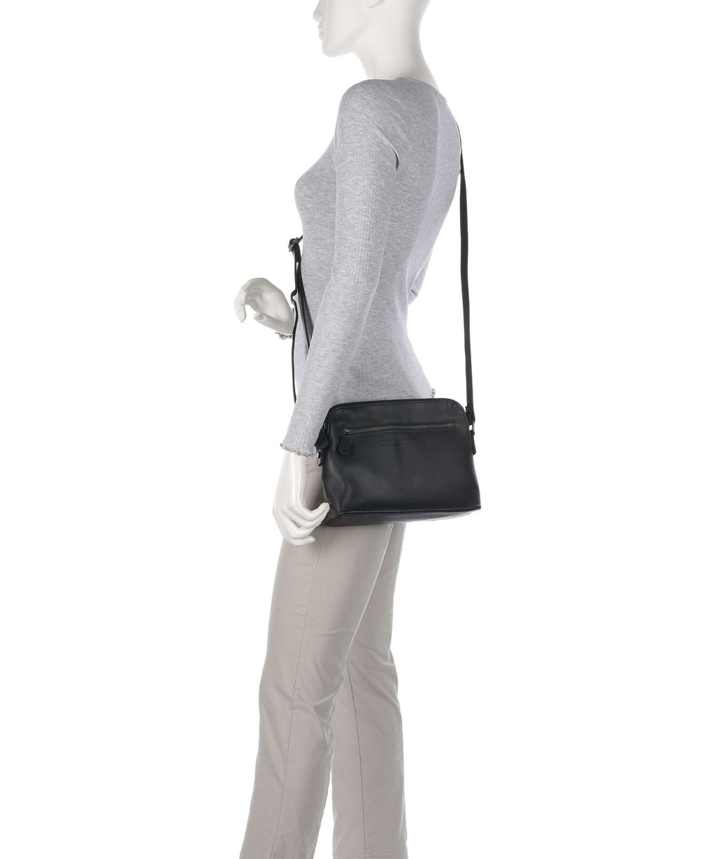The Chesterfield Brand Cow Wax Pull Up Nebraska Crossbody bag black