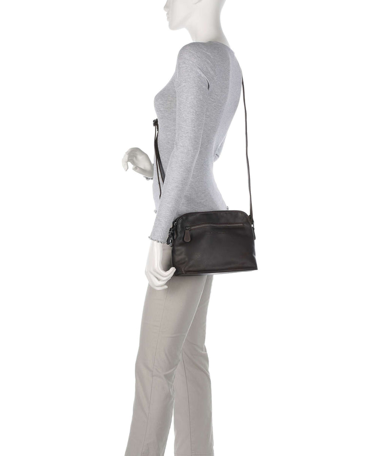 The Chesterfield Brand Cow Wax Pull Up Nebraska Crossbody bag brown