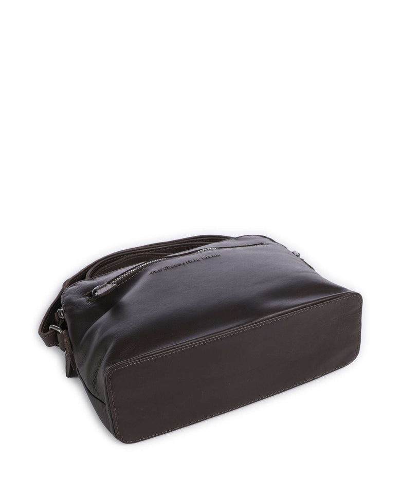 The Chesterfield Brand Cow Wax Pull Up Nebraska Crossbody bag brown