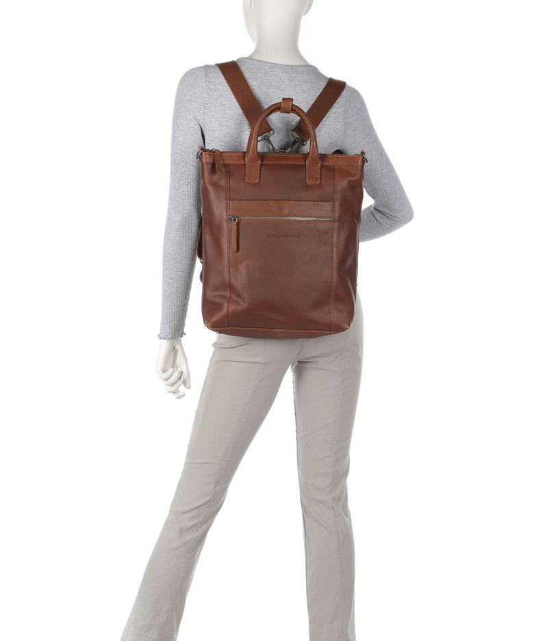 The Chesterfield Brand Cow Wax Pull Up Luisa Backpack bag cognac