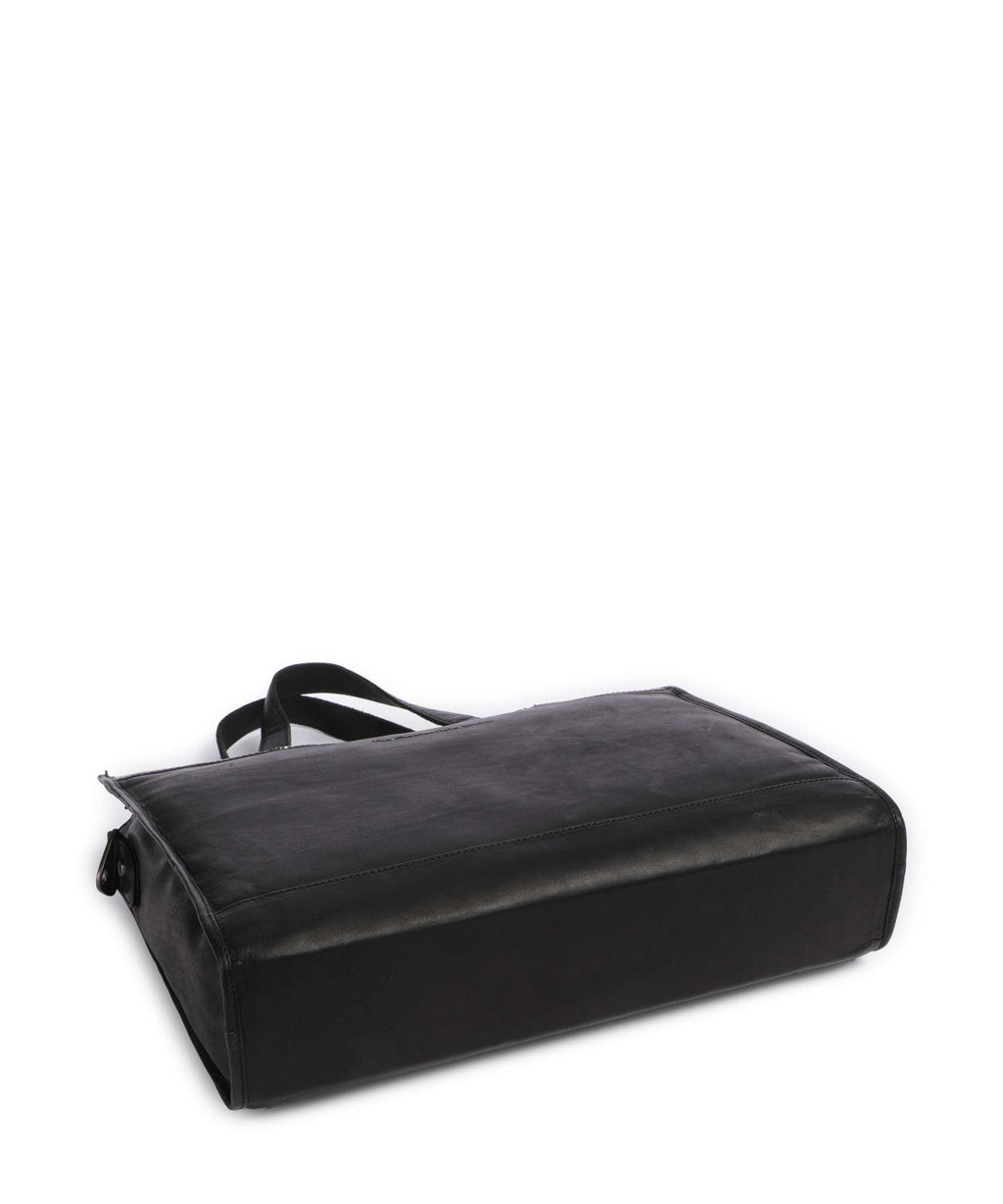 The Chesterfield Brand Wax Pull Up Cow Manly Tote bag black