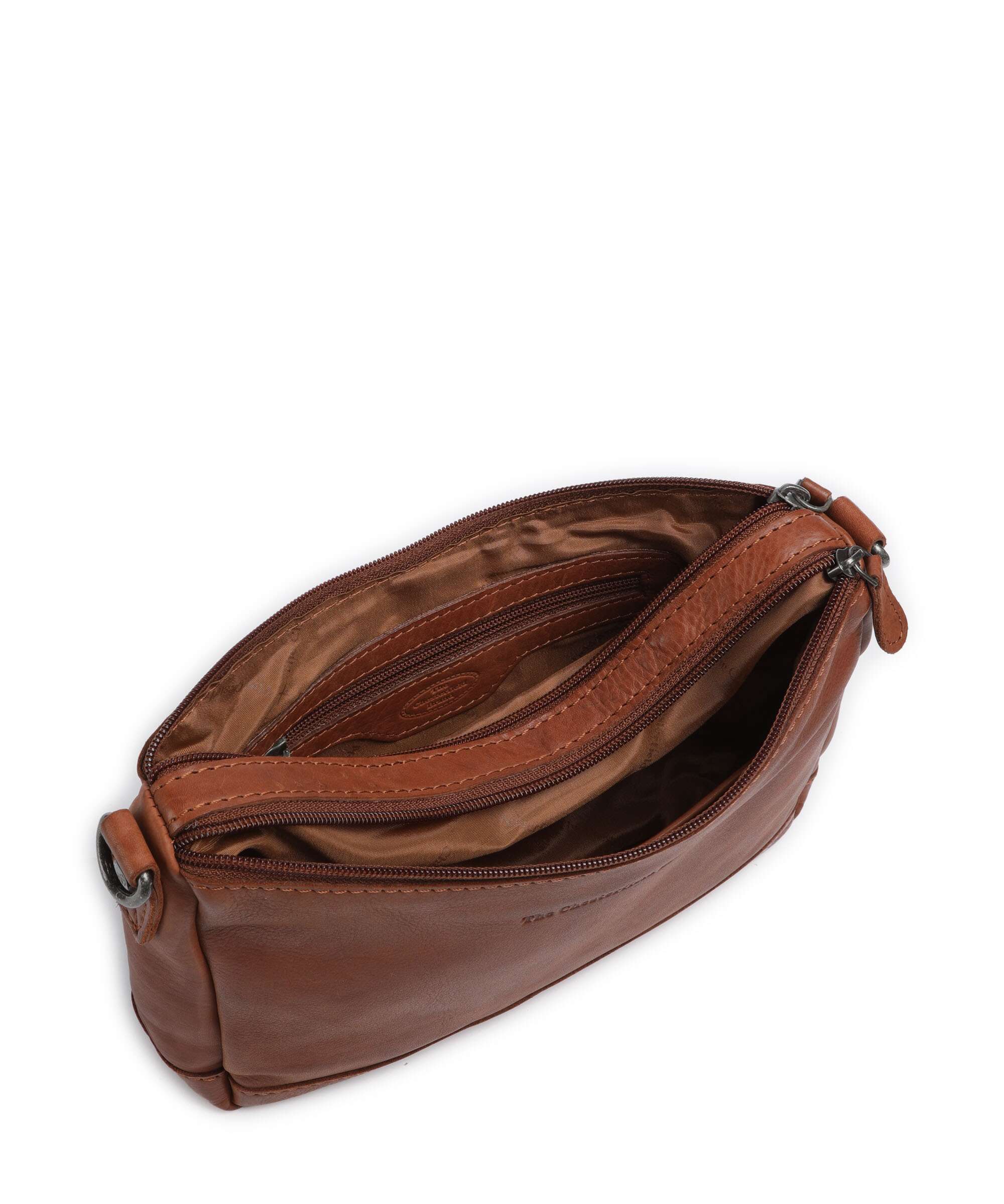 The Chesterfield Brand Washed Waxed Cow Irving Shoulder bag cognac
