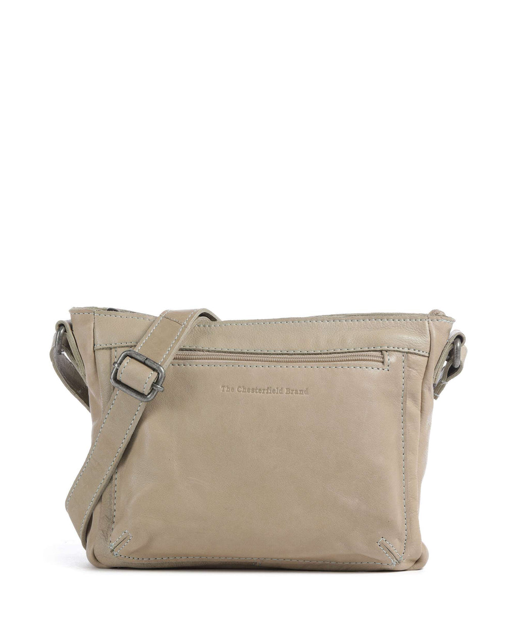 The Chesterfield Brand Washed Waxed Cow Aston Crossbody bag ocean blue