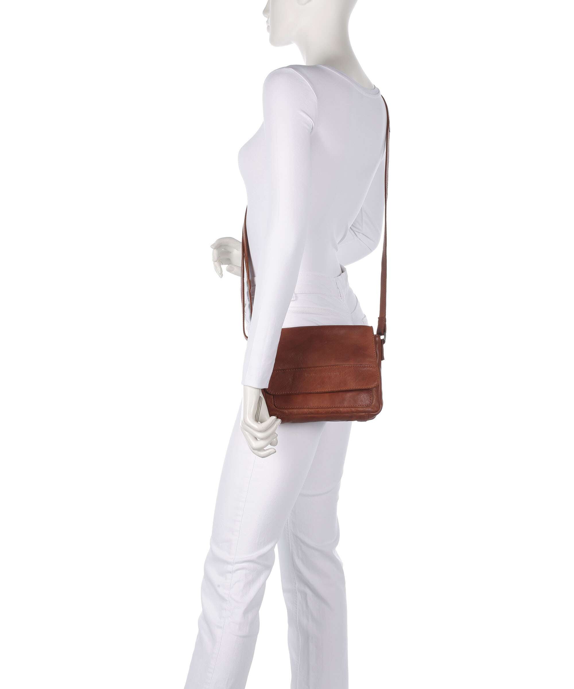 The Chesterfield Brand Washed Waxed Cow Ann Crossbody bag cognac