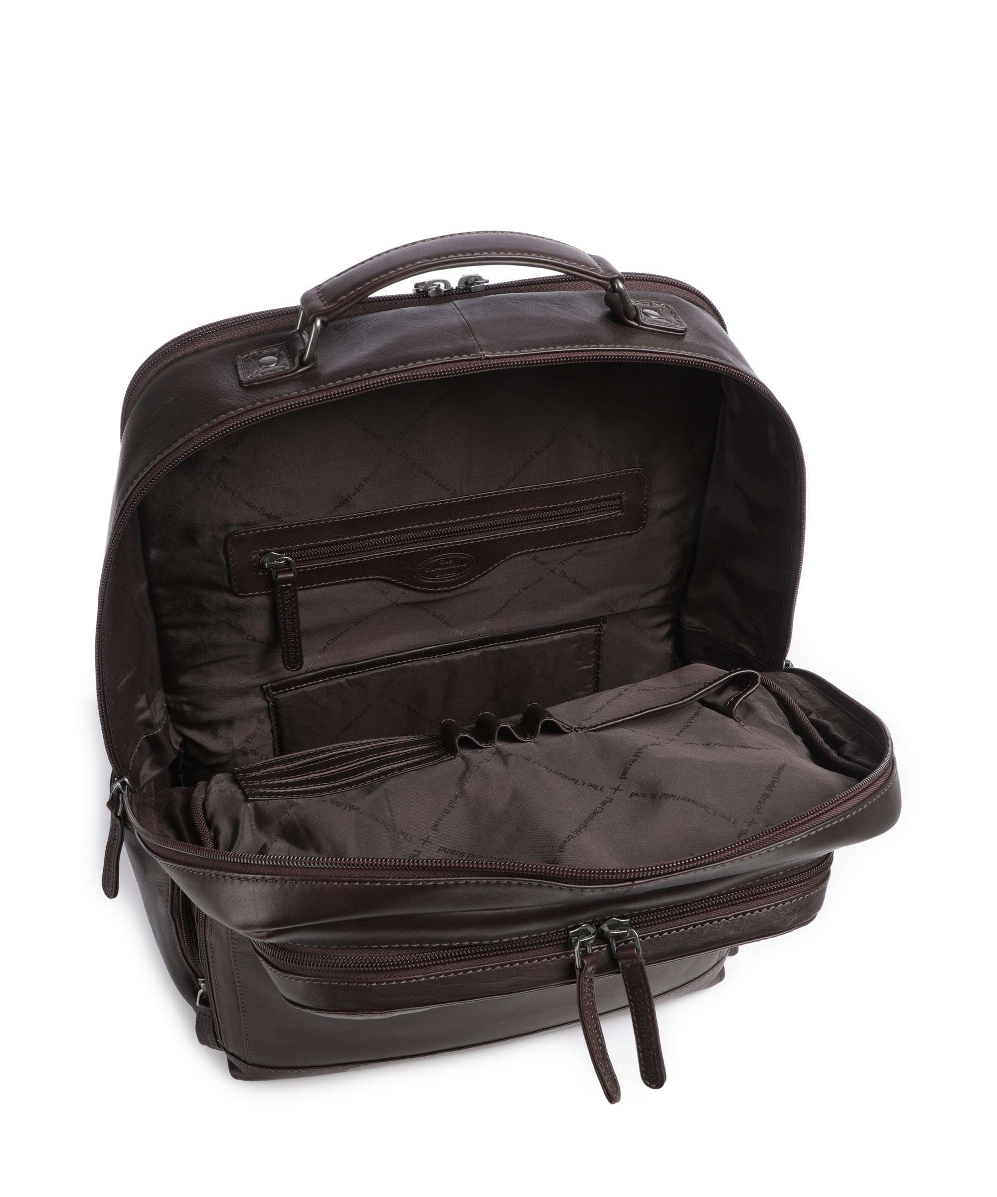 The Chesterfield Brand Wax Pull Up Cow Lennox Backpack brown