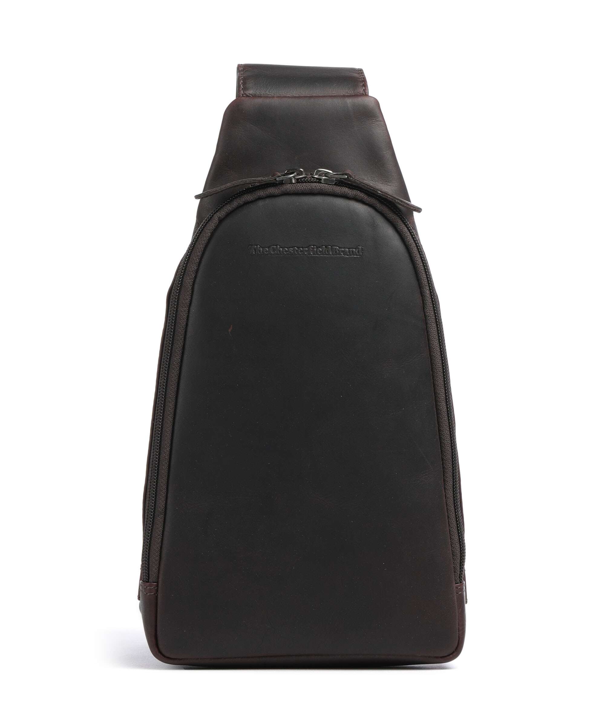 The Chesterfield Brand Wax Pull Up Cow Bowey Sling bag brown
