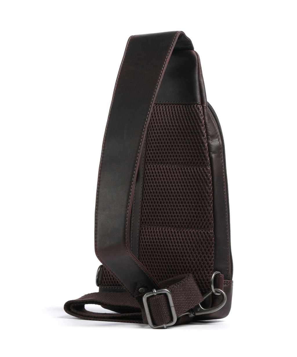 The Chesterfield Brand Wax Pull Up Cow Bowey Sling bag brown