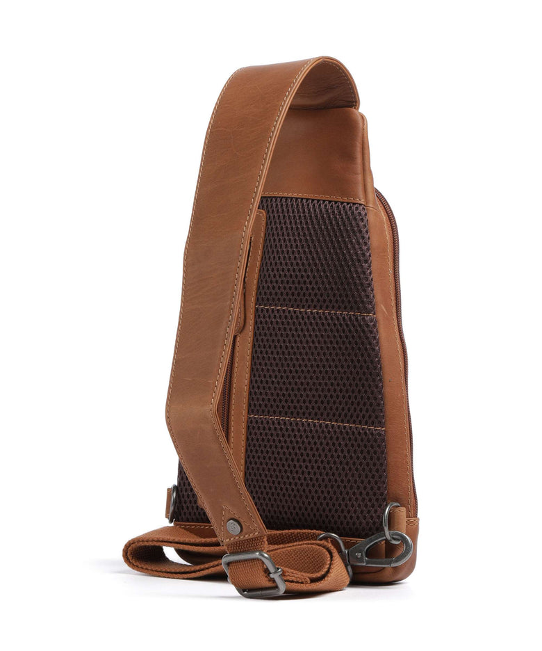 The Chesterfield Brand Wax Pull Up Cow Bowey Sling bag cognac